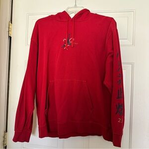 Men's Air Jordan Brand Red Legacy FIBA Pullover Hoodie Hooded Sweatshirt Size XL